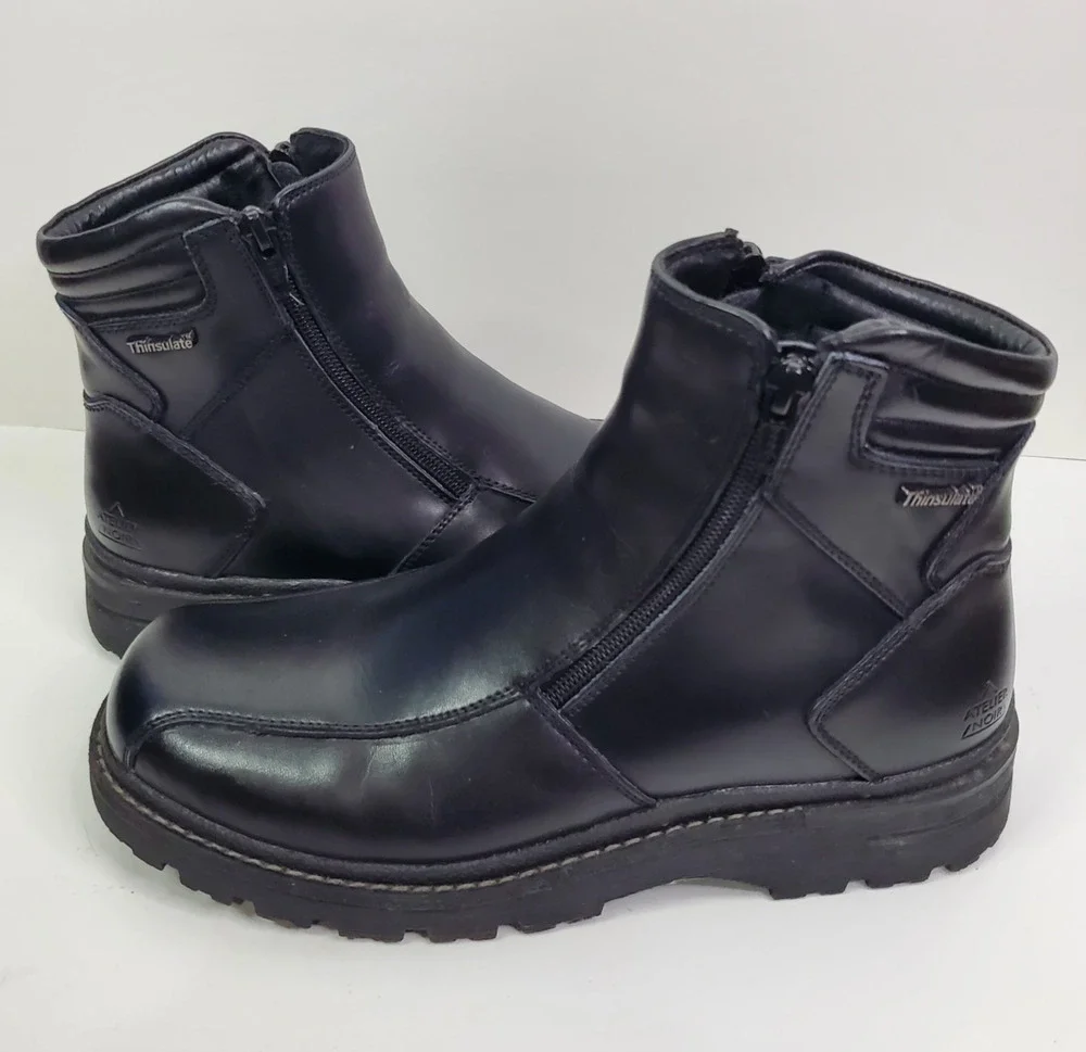 Antelier Noir by Rudsak Black Leather Boots Sz 7 In Men's Thinsulate Ankle Boots